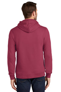 Port & Co Fan Favorite Fleece Pullover Hooded Sweatshirt - Garnet Back