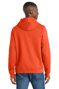 Port & Co Fan Favorite Fleece Pullover Hooded Sweatshirt - Orange Back