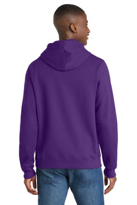 Port & Co Fan Favorite Fleece Pullover Hooded Sweatshirt - Team Purple Back