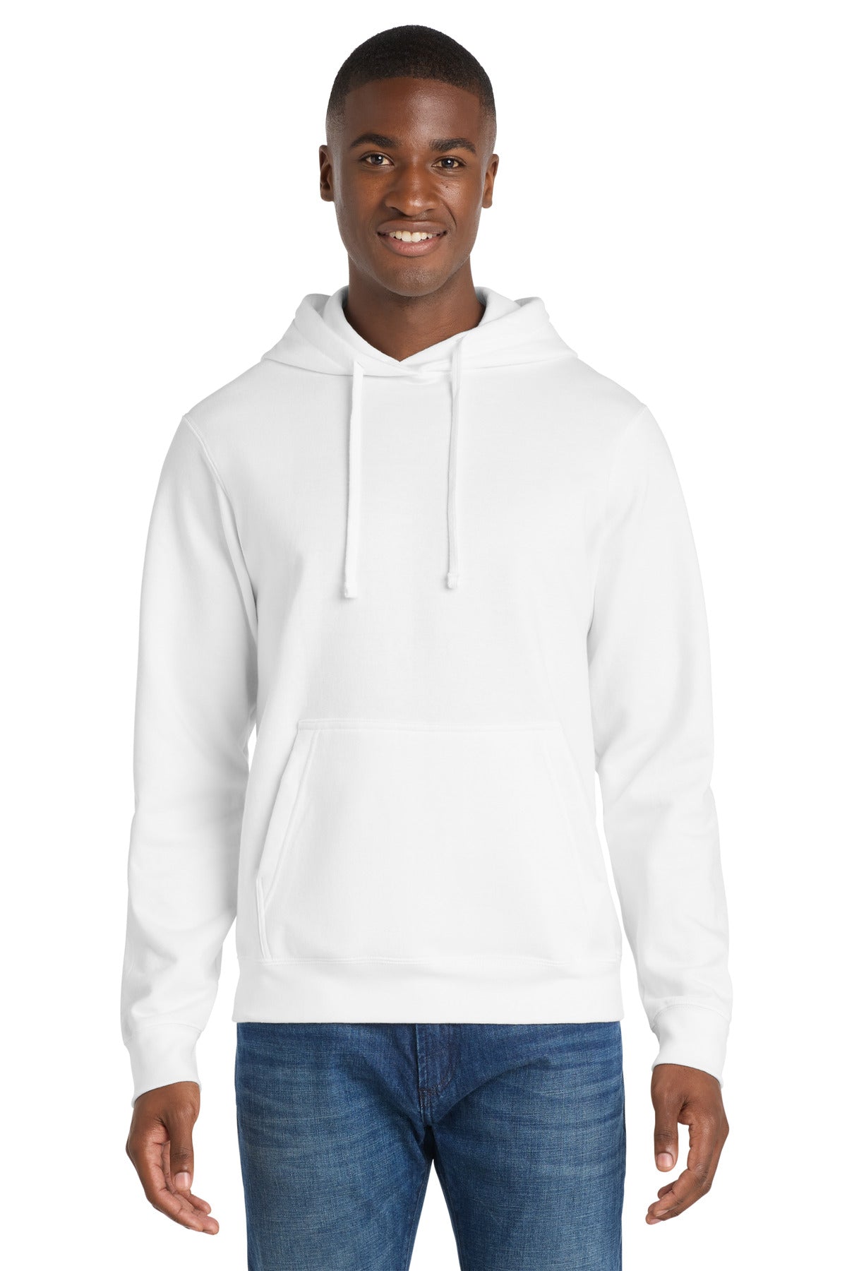 Port & Co Fan Favorite Fleece Pullover Hooded Sweatshirt - White