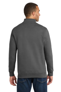 Port & Co Fan Favorite Fleece 1/4-Zip Pullover Sweatshirt - Charcoal Back