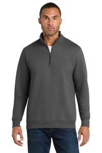 Port & Co Fan Favorite Fleece 1/4-Zip Pullover Sweatshirt - Charcoal