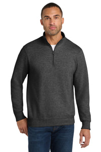 Port & Co Fan Favorite Fleece 1/4-Zip Pullover Sweatshirt - Dark Heather Grey