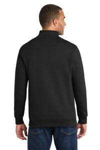 Port & Co Fan Favorite Fleece 1/4-Zip Pullover Sweatshirt - Jet Black Back