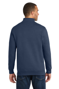 Port & Co Fan Favorite Fleece 1/4-Zip Pullover Sweatshirt - Team Navy Back