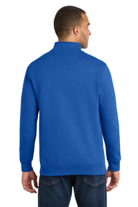 Port & Co Fan Favorite Fleece 1/4-Zip Pullover Sweatshirt - True Royal Back