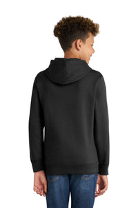 Port & Co Youth Fan Favorite Fleece Pullover Hooded Sweatshirt - Jet Black Back