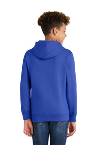 Port & Co Youth Fan Favorite Fleece Pullover Hooded Sweatshirt - True Royal Back