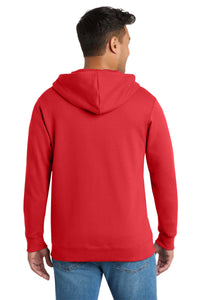 Port & Co Fan Favorite Fleece Full-Zip Hooded Sweatshirt - Bright Red Back