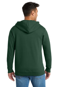 Port & Co Fan Favorite Fleece Full-Zip Hooded Sweatshirt - Forest Green Back