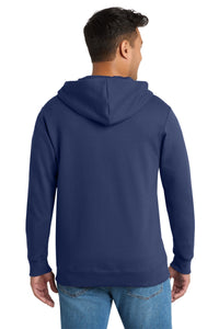 Port & Co Fan Favorite Fleece Full-Zip Hooded Sweatshirt - Team Navy Back