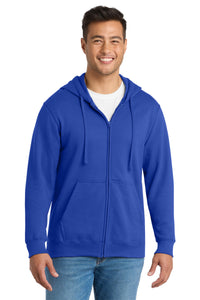 Port & Co Fan Favorite Fleece Full-Zip Hooded Sweatshirt - True Royal