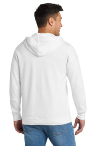 Port & Co Fan Favorite Fleece Full-Zip Hooded Sweatshirt - White Back