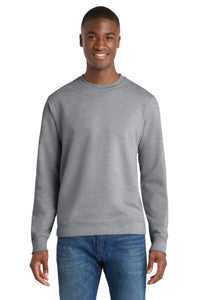 Port & Co Fan Favorite Fleece Crewneck Sweatshirt - Athletic Heather