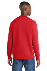 Port & Co Fan Favorite Fleece Crewneck Sweatshirt - Bright Red Back