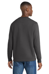Port & Co Fan Favorite Fleece Crewneck Sweatshirt - Charcoal Back