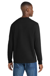 Port & Co Fan Favorite Fleece Crewneck Sweatshirt - Jet Black Back