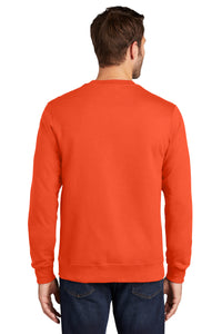 Port & Co Fan Favorite Fleece Crewneck Sweatshirt - Orange Back