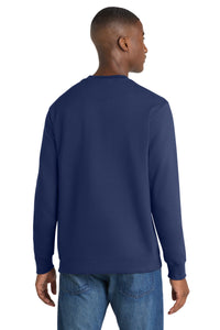 Port & Co Fan Favorite Fleece Crewneck Sweatshirt - Team Navy Back