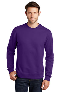 Port & Co Fan Favorite Fleece Crewneck Sweatshirt - Team Purple
