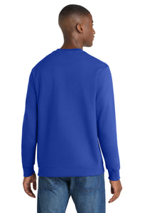 Port & Co Fan Favorite Fleece Crewneck Sweatshirt - True Royal Back