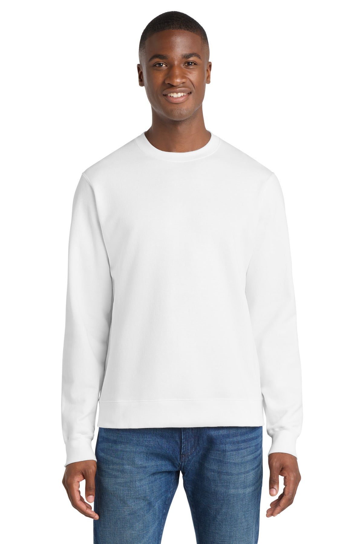 Port & Co Fan Favorite Fleece Crewneck Sweatshirt - White