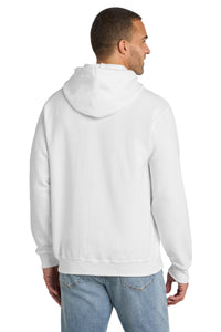 Port & Co Tall Essential Fleece Pullover Hooded Sweatshirt - White Back