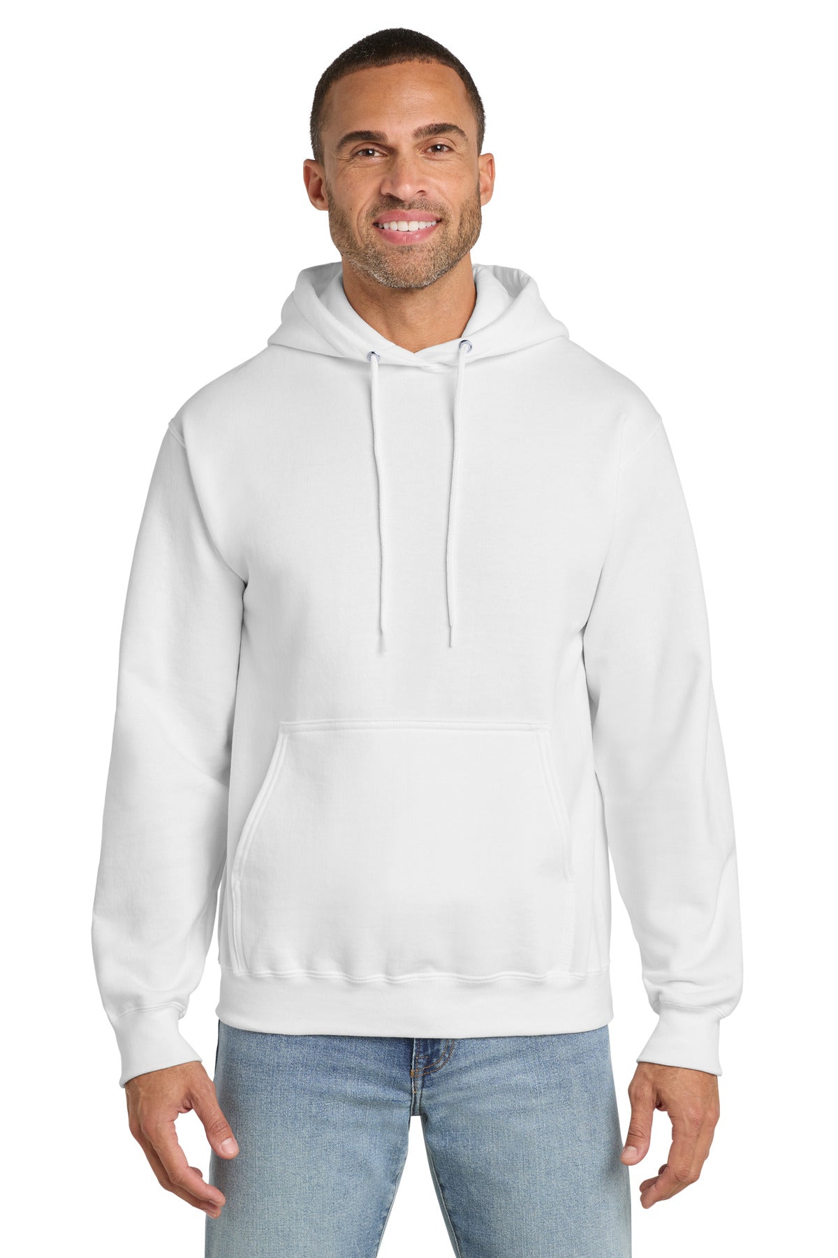 Port & Co Tall Essential Fleece Pullover Hooded Sweatshirt - White