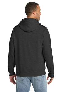 Port & Co Essential Fleece Pullover Hooded Sweatshirt - Black Heather Back