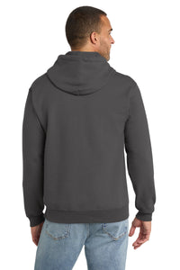 Port & Co Essential Fleece Pullover Hooded Sweatshirt - Charcoal Back