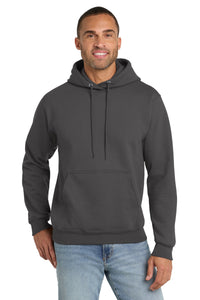 Port & Co Essential Fleece Pullover Hooded Sweatshirt - Charcoal