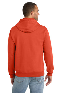 Port & Co Essential Fleece Pullover Hooded Sweatshirt - Orange Back