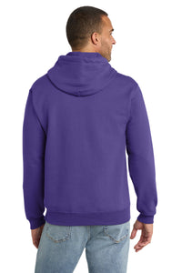 Port & Co Essential Fleece Pullover Hooded Sweatshirt - Purple Back