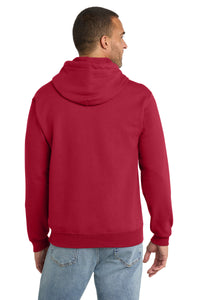 Port & Co Essential Fleece Pullover Hooded Sweatshirt - Red Back