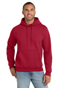 Port & Co Essential Fleece Pullover Hooded Sweatshirt - Red