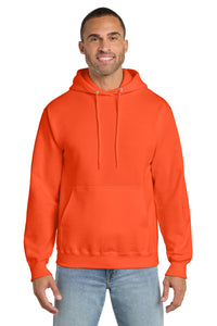 Port & Co Essential Fleece Pullover Hooded Sweatshirt - Safety Orange