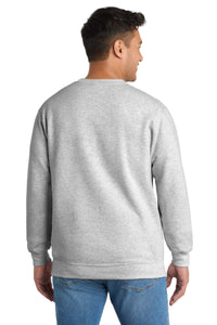 Port & Co Tall Essential Fleece Crewneck Sweatshirt - Ash Back