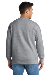 Port & Co Tall Essential Fleece Crewneck Sweatshirt - Athletic Heather Back