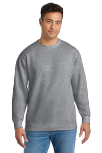 Port & Co Tall Essential Fleece Crewneck Sweatshirt - Athletic Heather