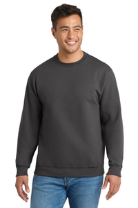 Port & Co Tall Essential Fleece Crewneck Sweatshirt - Charcoal