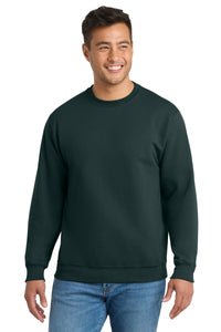 Port & Co Tall Essential Fleece Crewneck Sweatshirt - Dark Green