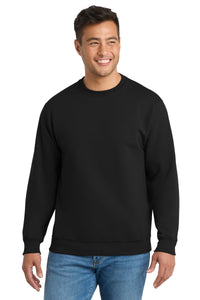 Port & Co Tall Essential Fleece Crewneck Sweatshirt - Jet Black
