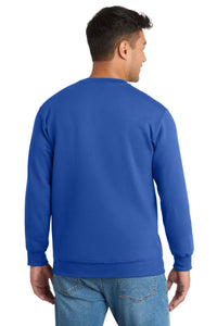 Port & Co Tall Essential Fleece Crewneck Sweatshirt - Royal Back