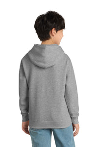 Port & Co Youth Core Fleece Pullover Hooded Sweatshirt - Ash Back