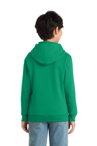 Port & Co Youth Core Fleece Pullover Hooded Sweatshirt - Kelly Green Back