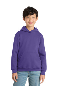 Port & Co Youth Core Fleece Pullover Hooded Sweatshirt - Purple
