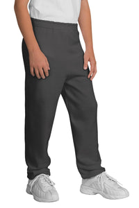 Port & Co Youth Core Fleece Sweatpant - Charcoal