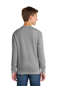 Port & Co Youth Core Fleece Crewneck Sweatshirt - Athletic Heather Back