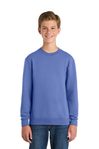 Port & Co Youth Core Fleece Crewneck Sweatshirt - Carolina Blue
