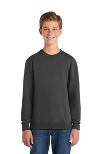 Port & Co Youth Core Fleece Crewneck Sweatshirt - Charcoal